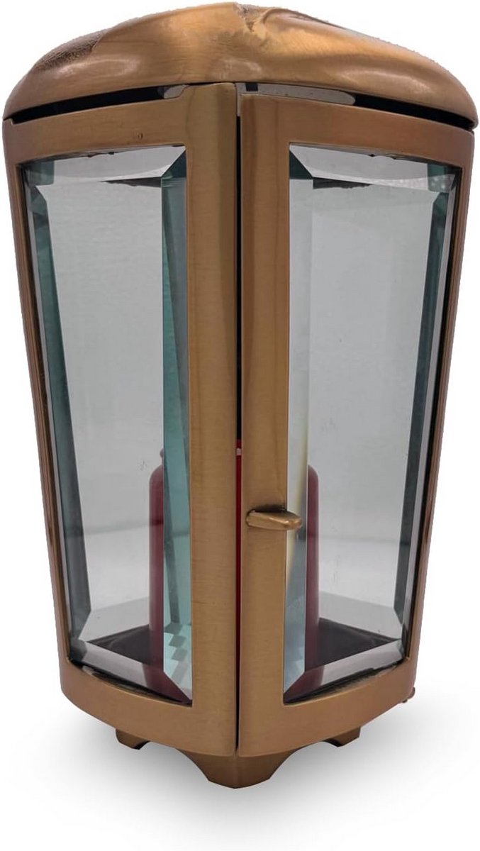 Graf Lantaarn - Graf Decoratie - Herdenking Plaatsen - Stevig Graniet - 28cm Hoog - Brons