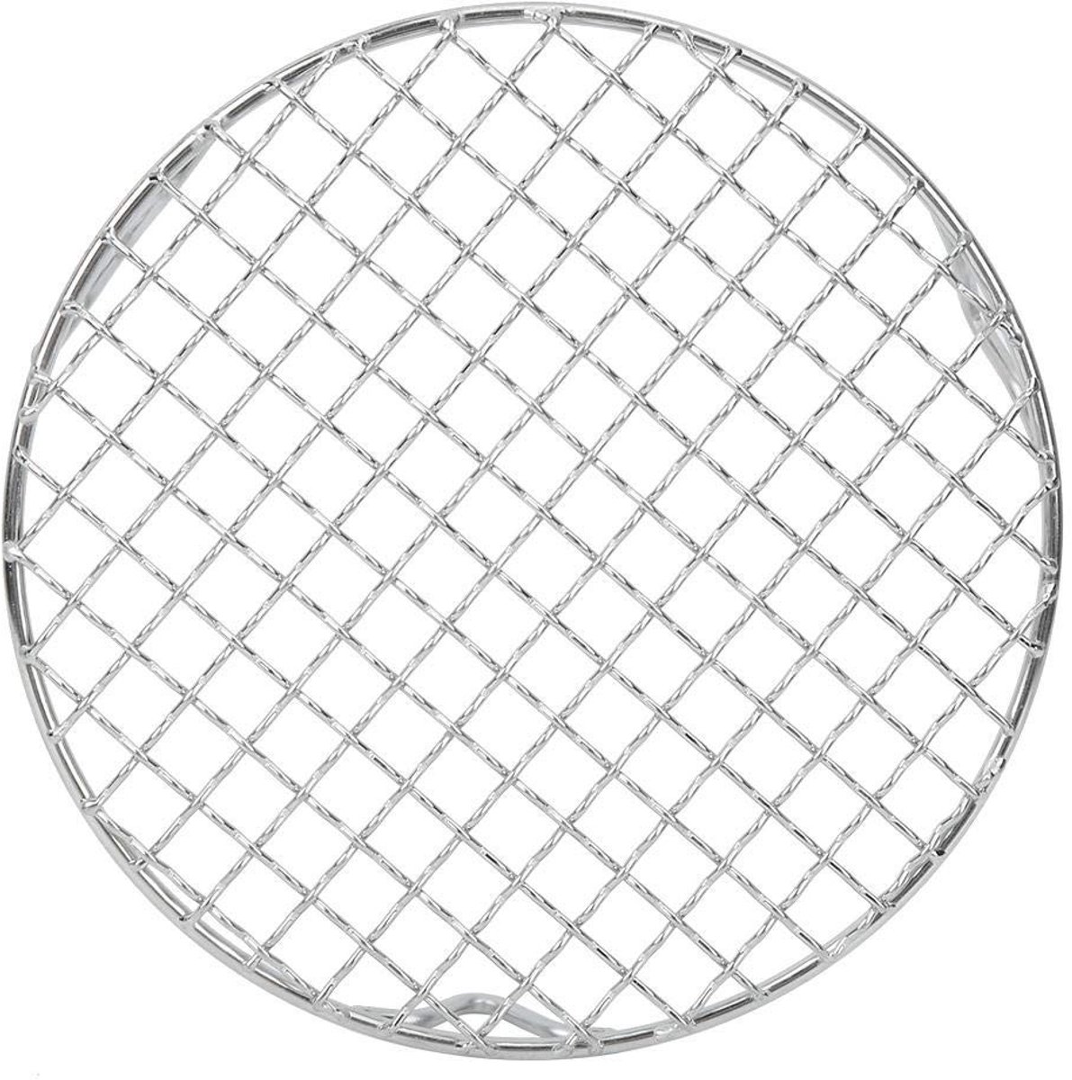 Dailygoods- Grillmat Roestvrij Staal - Grillmand BBQ - Barbecuenet - Duurzaam - Corrosiebestendig - Diameter 18 cm