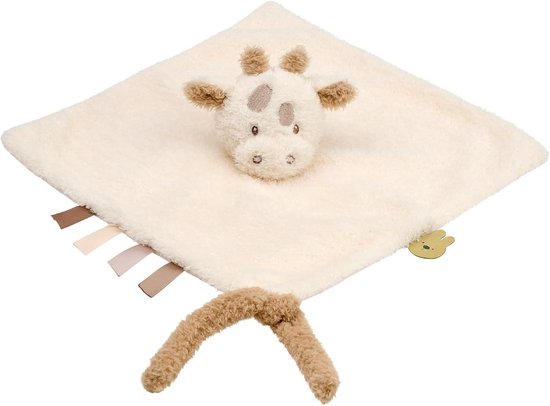 Knuffeldoek Giraf - Zachte knuffel - Baby comfort - Machinewasbaar - 39 cm - Ecru — afbeelding 5
