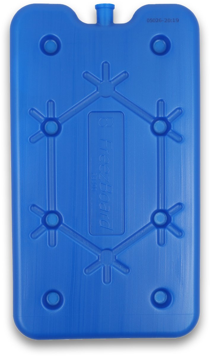 DULA platte koelelementen voor koelbox en koeltas - Freezeboard blauw plat - 1 stuk - 400 gram - 14 x 25 x 1.5 cm