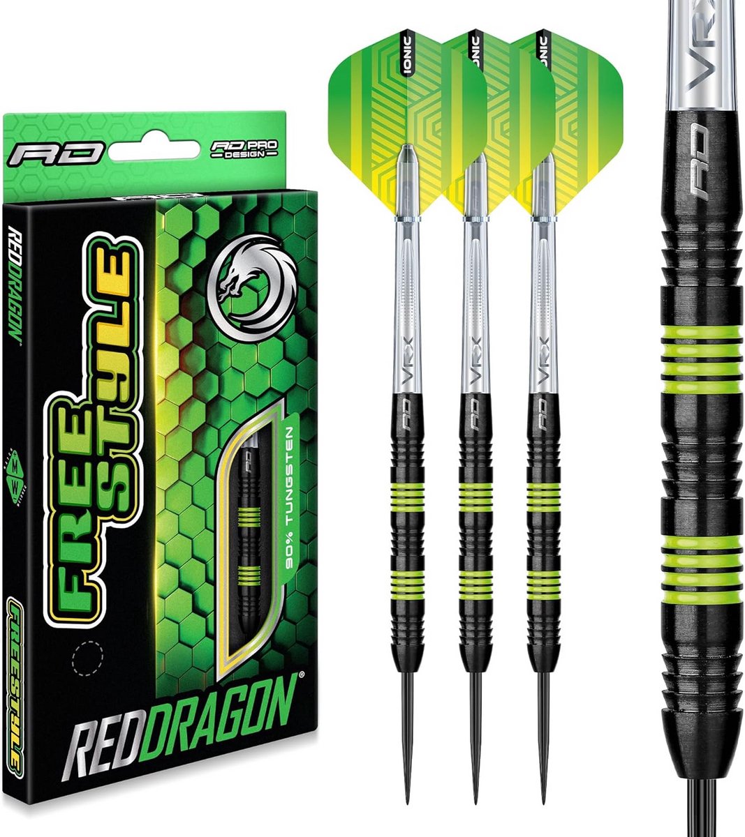 Tungsten Dartpijlen - Professionele set - Darts Spelen - 90% Tungsten Materiaal - 24 gram - Zwart Groen