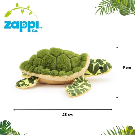 Ultra Zacht Schildpad Knuffelspeelgoed - 100% Gerecycled en Milieuvriendelijk (33 cm) van Merkloos — afbeelding 2