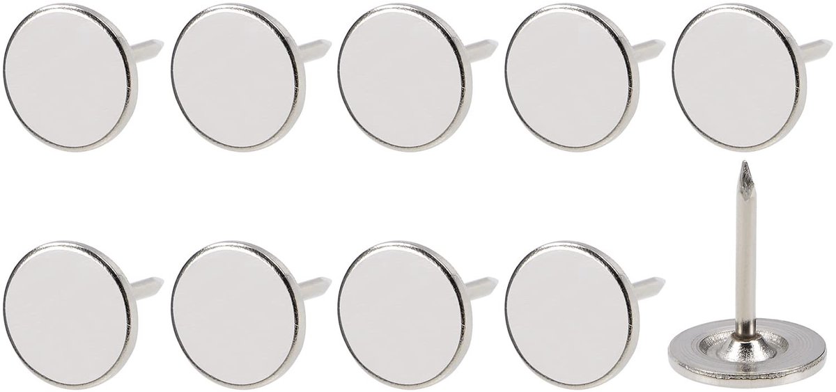 Dailygoods - Beklede Spijkers 11 x 15 x 1,2 mm voor Huis en Keuken, 50 stuks