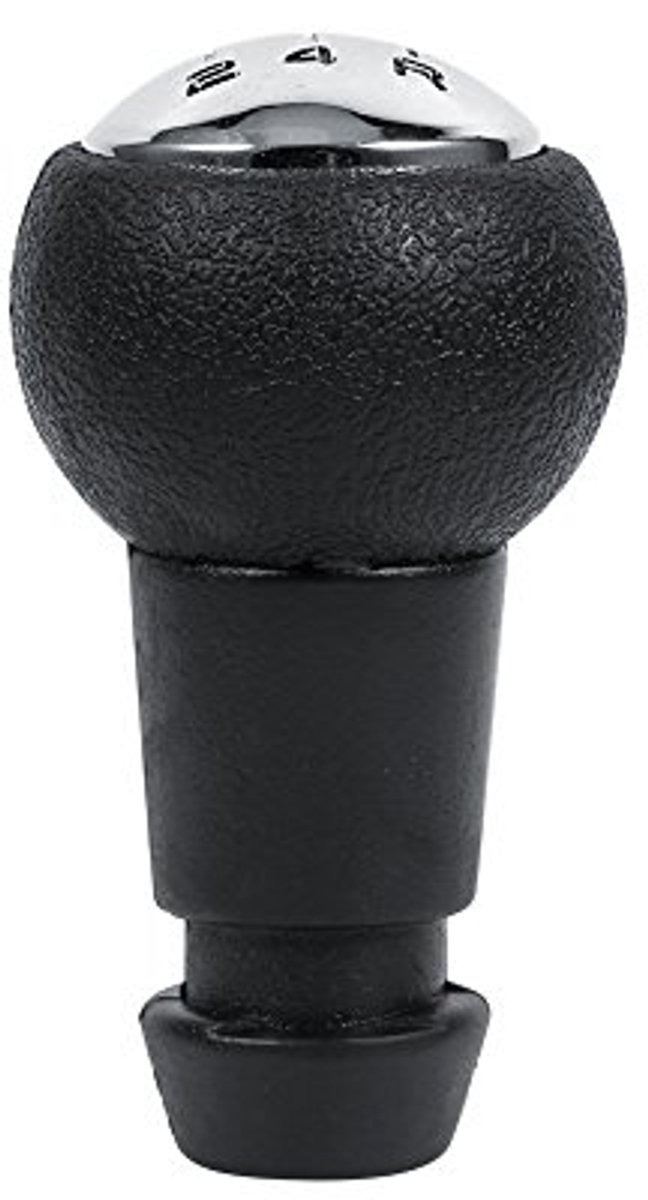 Schakelpook Handvat - Versnellingspook Knop - Auto Interieur - 5 Versnellingen - Zilver Zwart — afbeelding 3