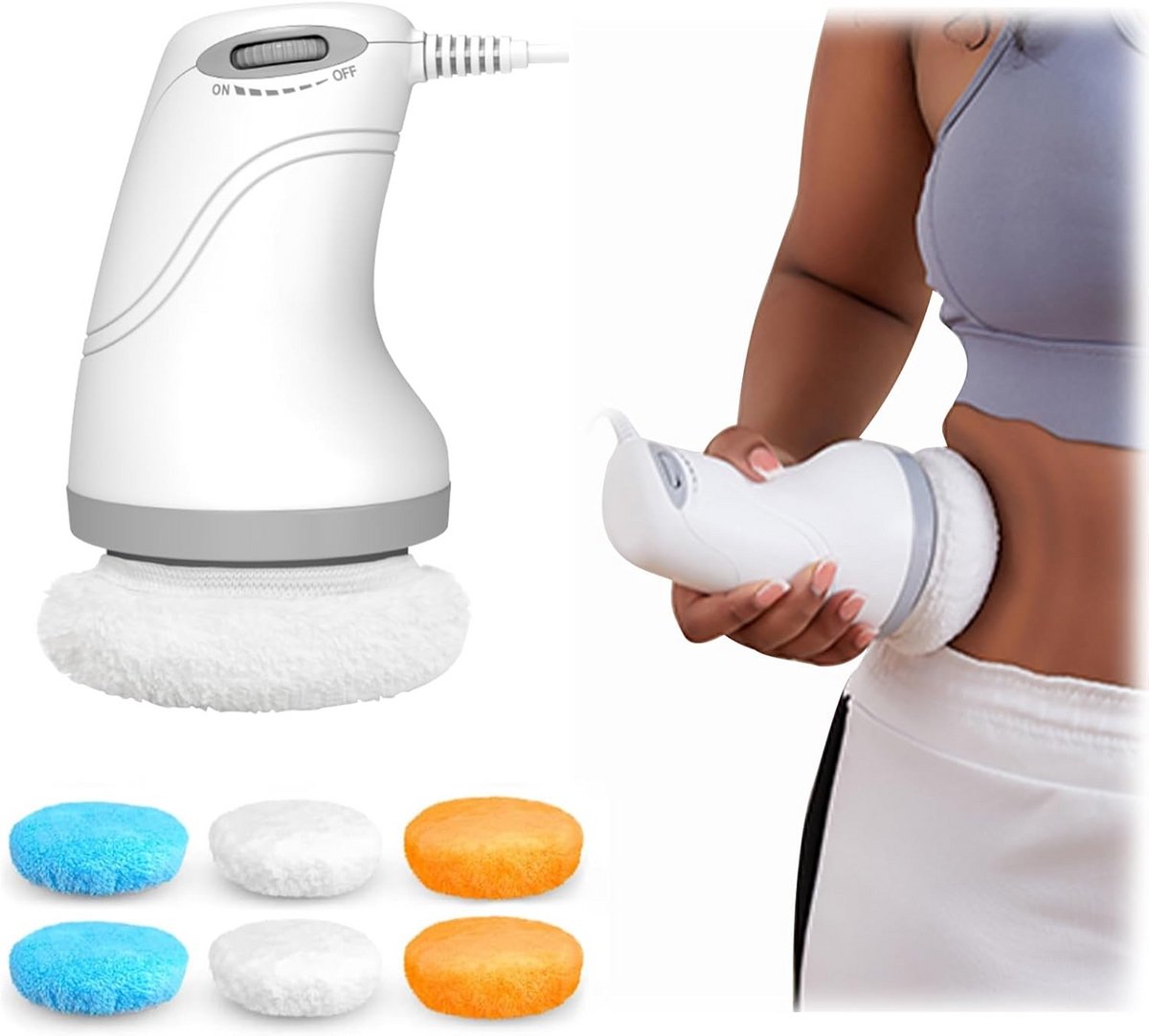 Cellulite Massager - Huidversteviger Lichaam - Huid Glad Maken - 6 Wasbare Pads - 15 x 10 x 10 cm