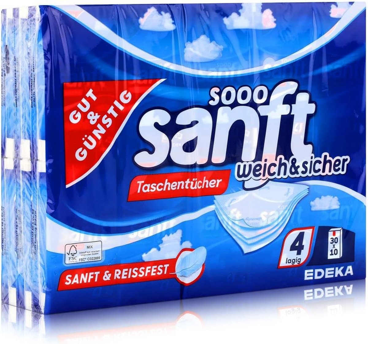 Zachte Zakdoeken - Papieren zakjes - Voorzichtig Snuiven - Niesbestendig - 30 stuks - Wit