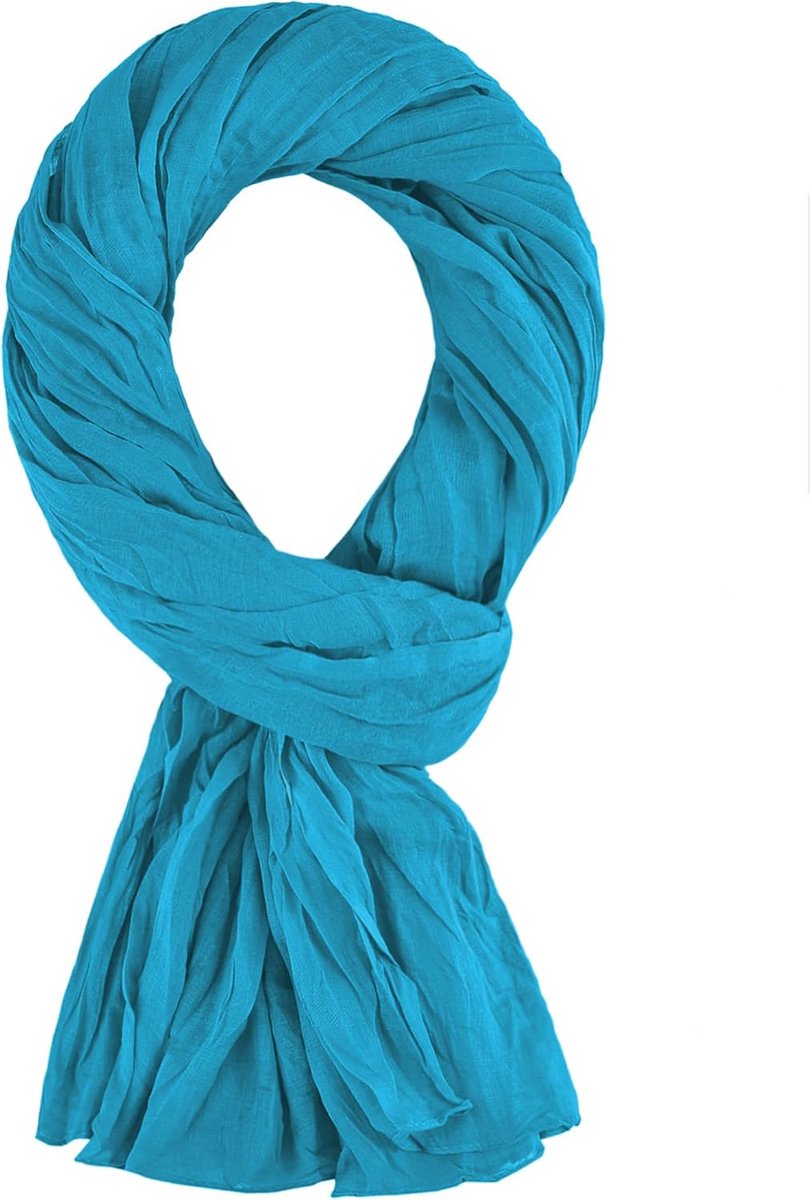 Katoenen Sjaal - Cheche Foulard - Dagelijks Gebruik - Handwas Aanbevolen - 200 x 110 cm - Lime Groen