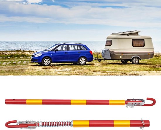 Sleepstang Auto - Pechhulp Stang - Voertuigen Slepen - Veilige Schokdemping - 5000 kg Capaciteit - Rood Geel — afbeelding 4