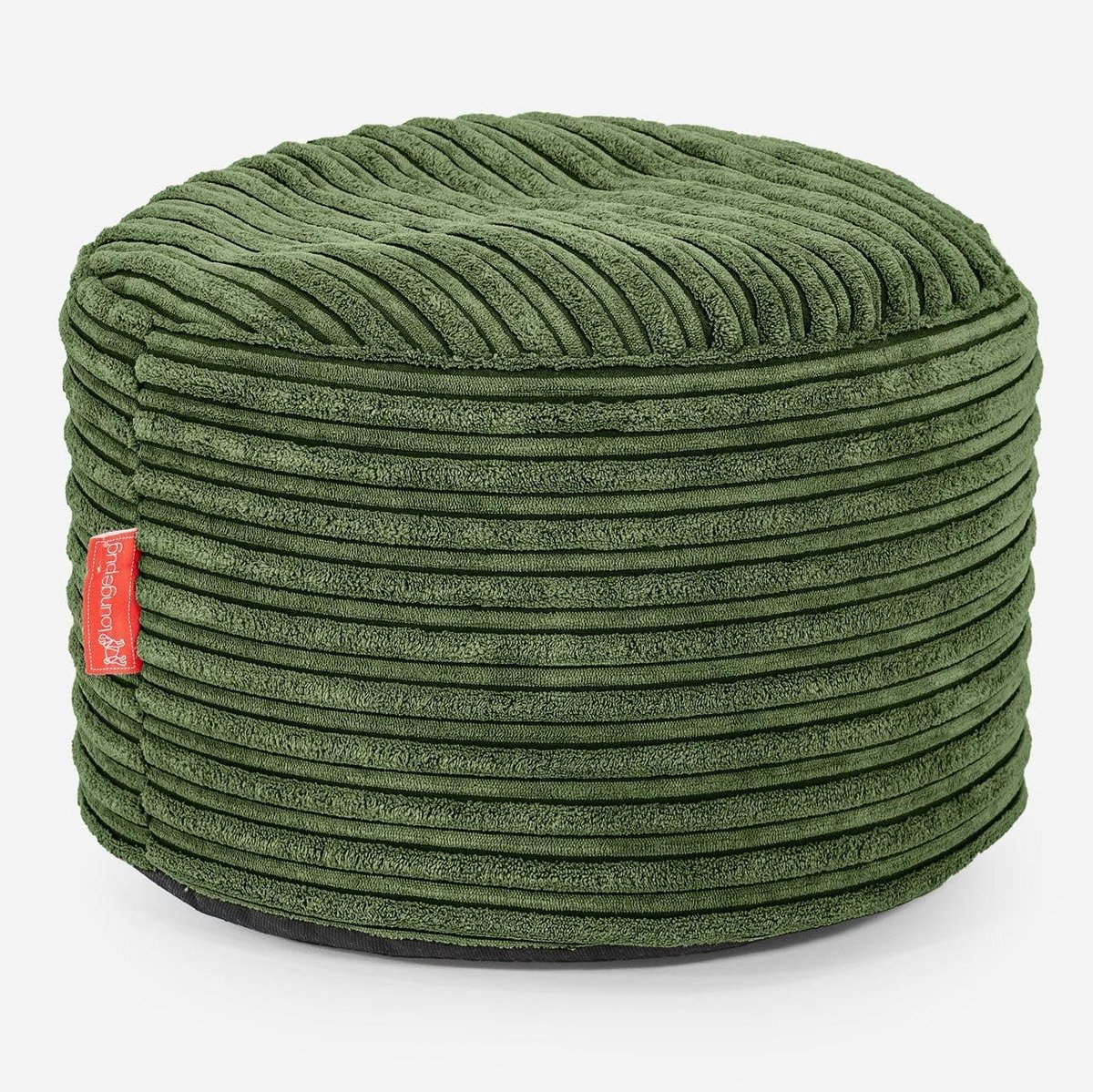 Ronde Poef - Voetenbankje Zitzak - Ontspannen Zitten - Kindveilige Rits - 35 x 45 x 20 cm - Bosgroen
