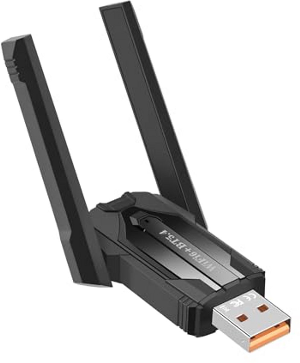Wifi Bluetooth Adapter - Netwerkkaart USB - Snelle Internetverbinding - Dual Band 5GHz - 900Mbps - Zwart