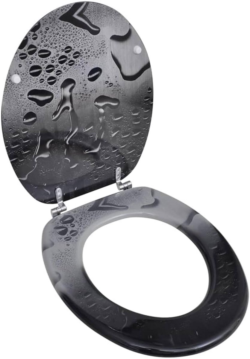 Toiletbril Deksel - WC bril - Badkamer Vernieuwen - Soft-close functie - 45 x 36 cm - Waterdruppel