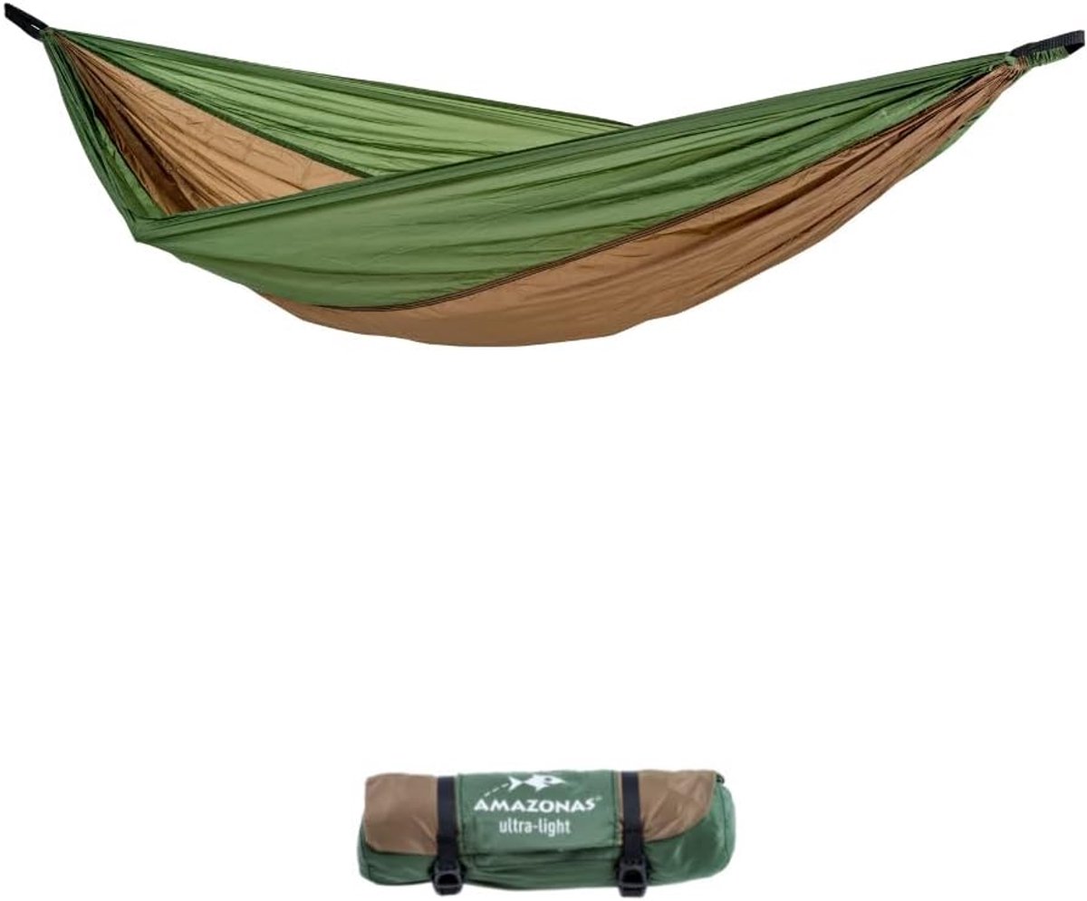 Kampeerhangmat - Lichtgewicht hangmat - Outdoor relaxen - Extra stabiel materiaal - 275x140 cm - Groen