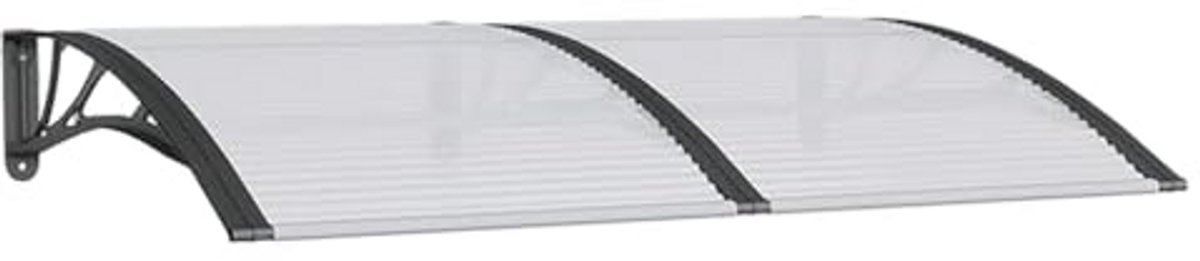 Deurluifel - Overkapping voordeur - Bescherming tegen weer - Duurzaam polycarbonaat - 150 x 100 cm - Zwart