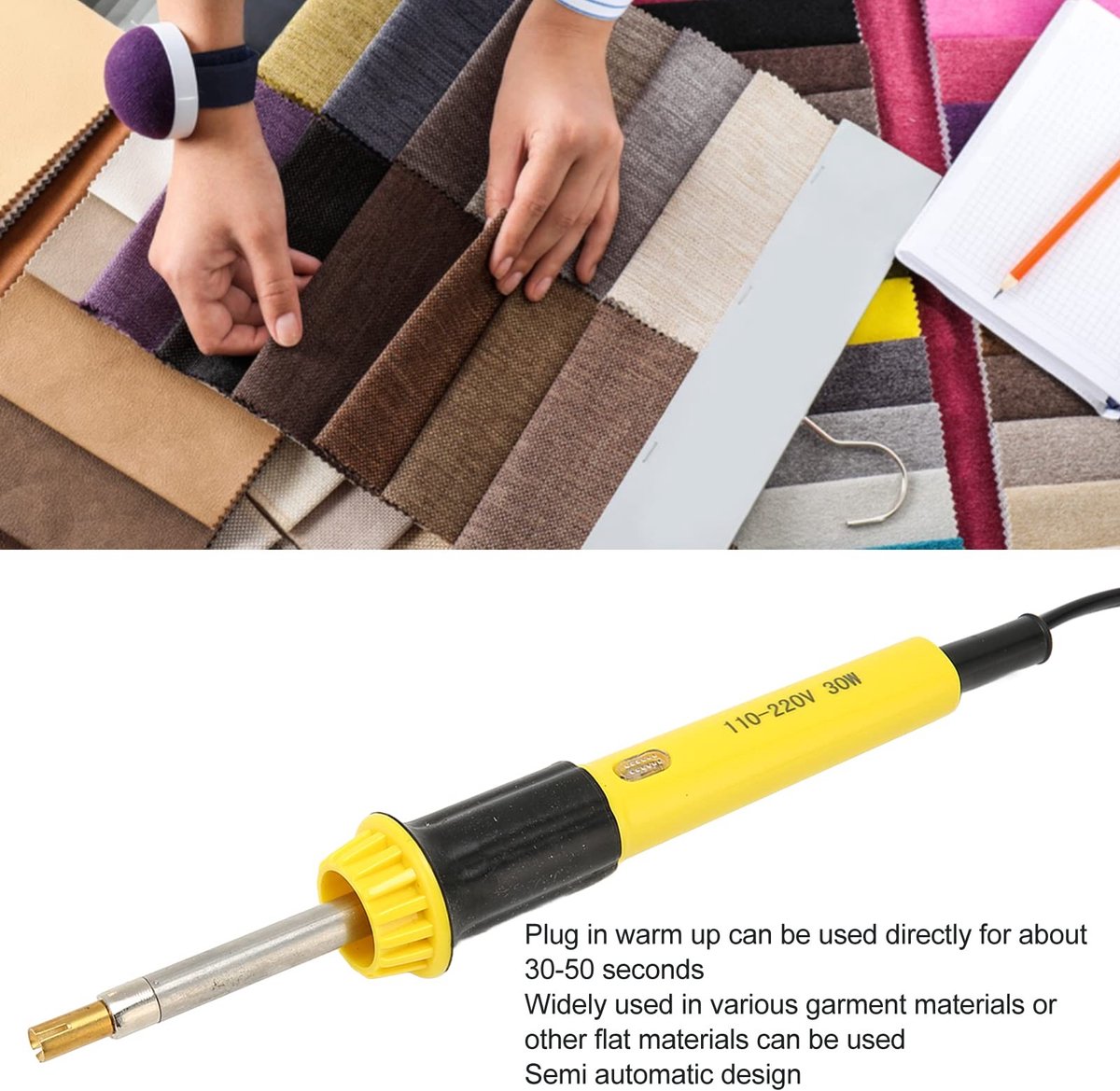 Dailygoods - Hotfix Strass Applicator - Professionele Strijkijzer - Snelle Verwarming - Elektrische Hot Fix Tool - Geschikt voor Kleding Ambachten
