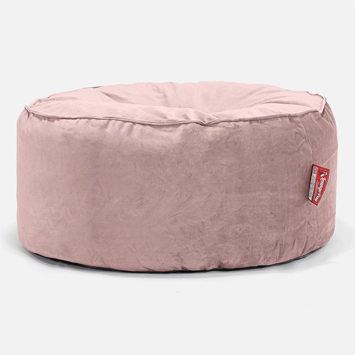 Ronde Poef Ottoman - Zitzak Voetenbank - Extra Zitplaats - Kindveilige Rits - 65 cm Diameter - Roze