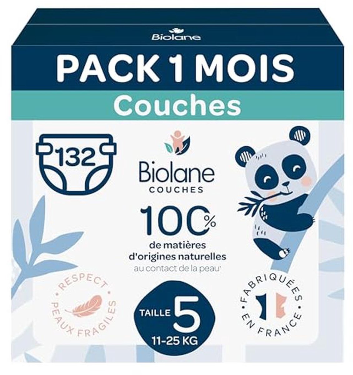 Babyluiers Maat 5 - Zachte luiers - Droge billetjes - 12 uur bescherming - 132 stuks - Wit