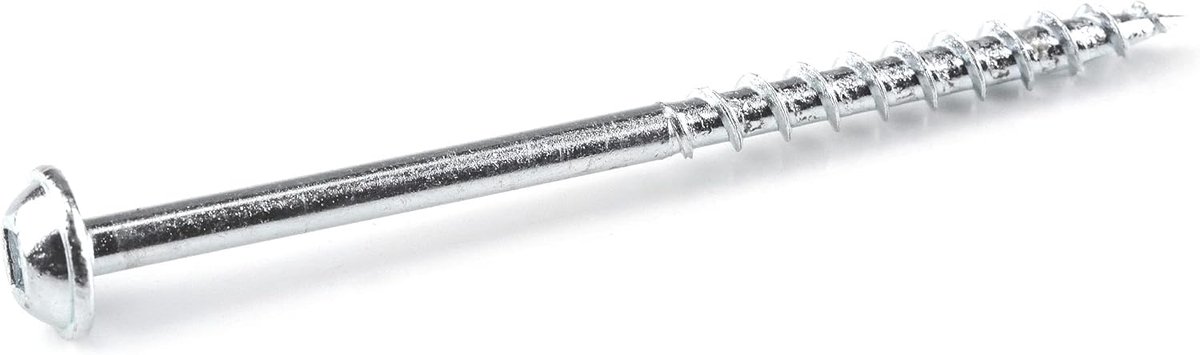 Pocket Schroeven - Houtverbinding Schroeven - Meubel Maken - Zelf Tappend Tip - 125 Stuks - Zink