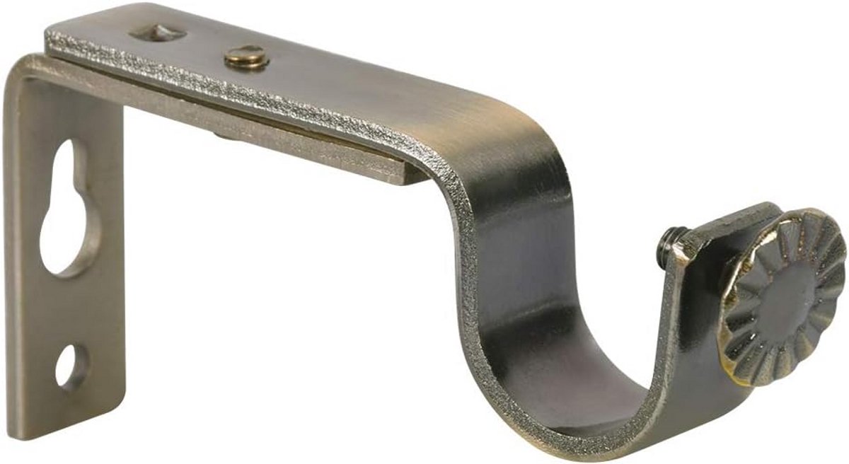 Gordijnroede Beugels - Roede Houder - Venster Decoratie - Heavy Duty Ontwerp - Verstelbaar - Brons