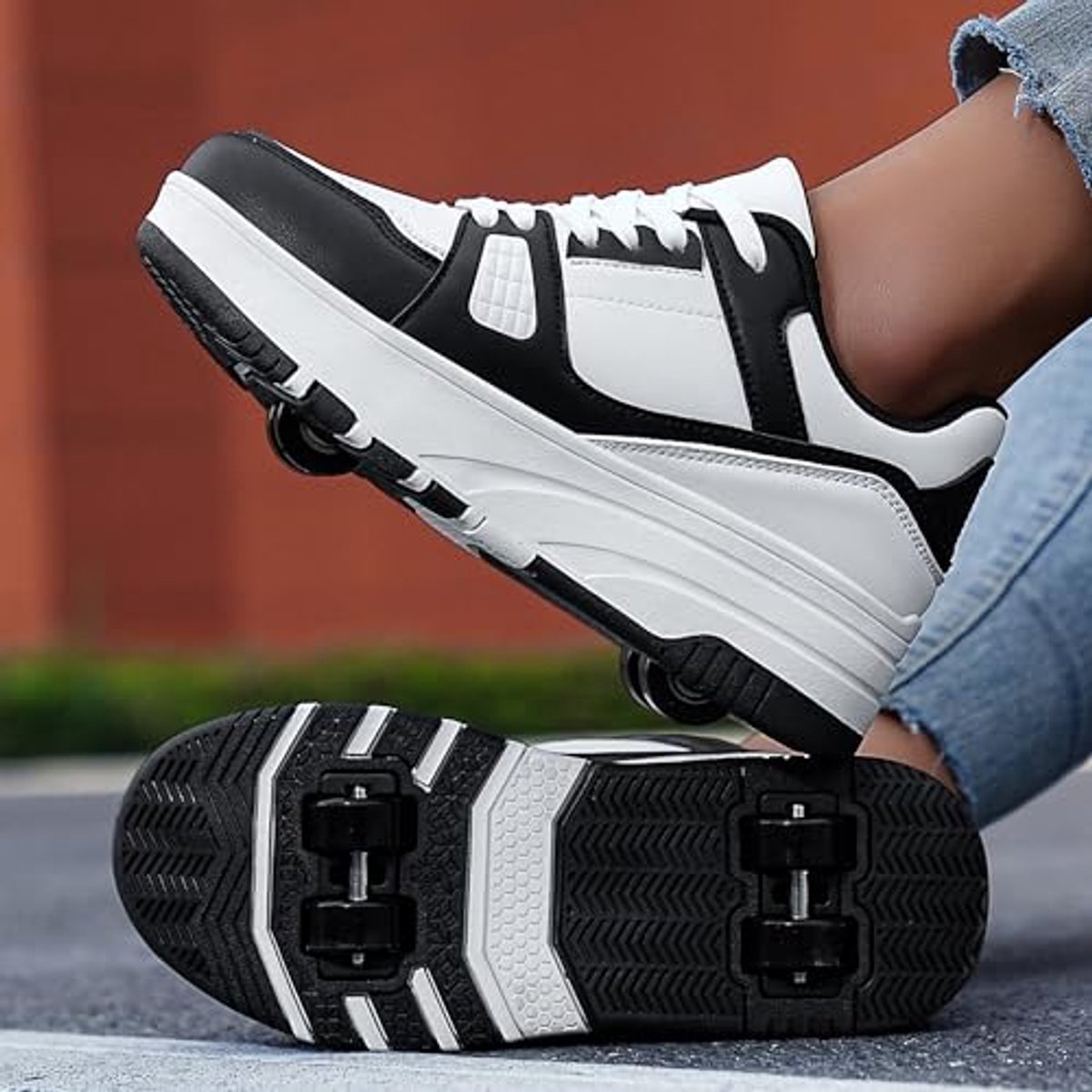 Rolschaats schoenen Sneakers met wielen Actieve buitenpret Afneembare wielen Kindermaat Meisjes