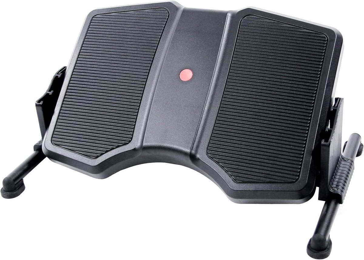 Ergonomische Voetensteun - Bureau Ondersteuning - Comfortabel Zitten - Automatische Kantelverstelling - 30 x 49 x 24 cm - Zwart