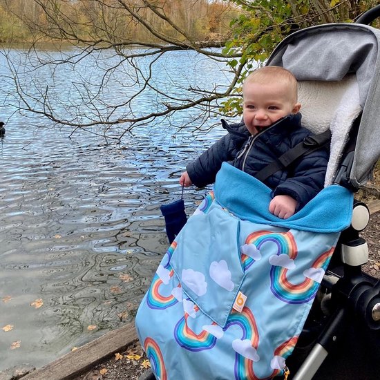 Waterdichte Voetenzak - Babydrager Hoes - Bescherming Tegen Regen - Universele Pasvorm - Uitbreidbaar - Regenboog — afbeelding 3
