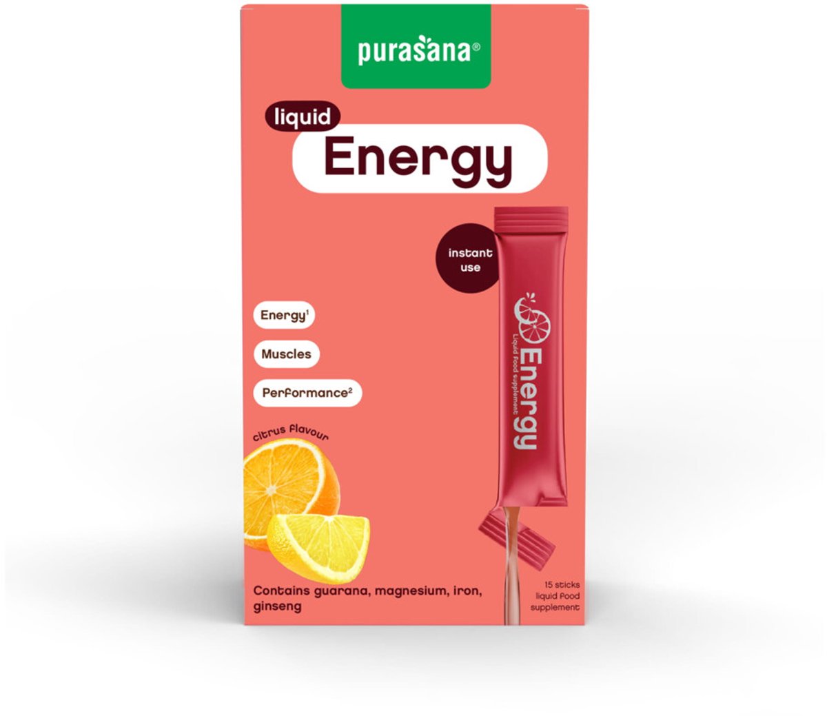 Purasana Liquid Gel Sticks Energy 15 x 10 ml