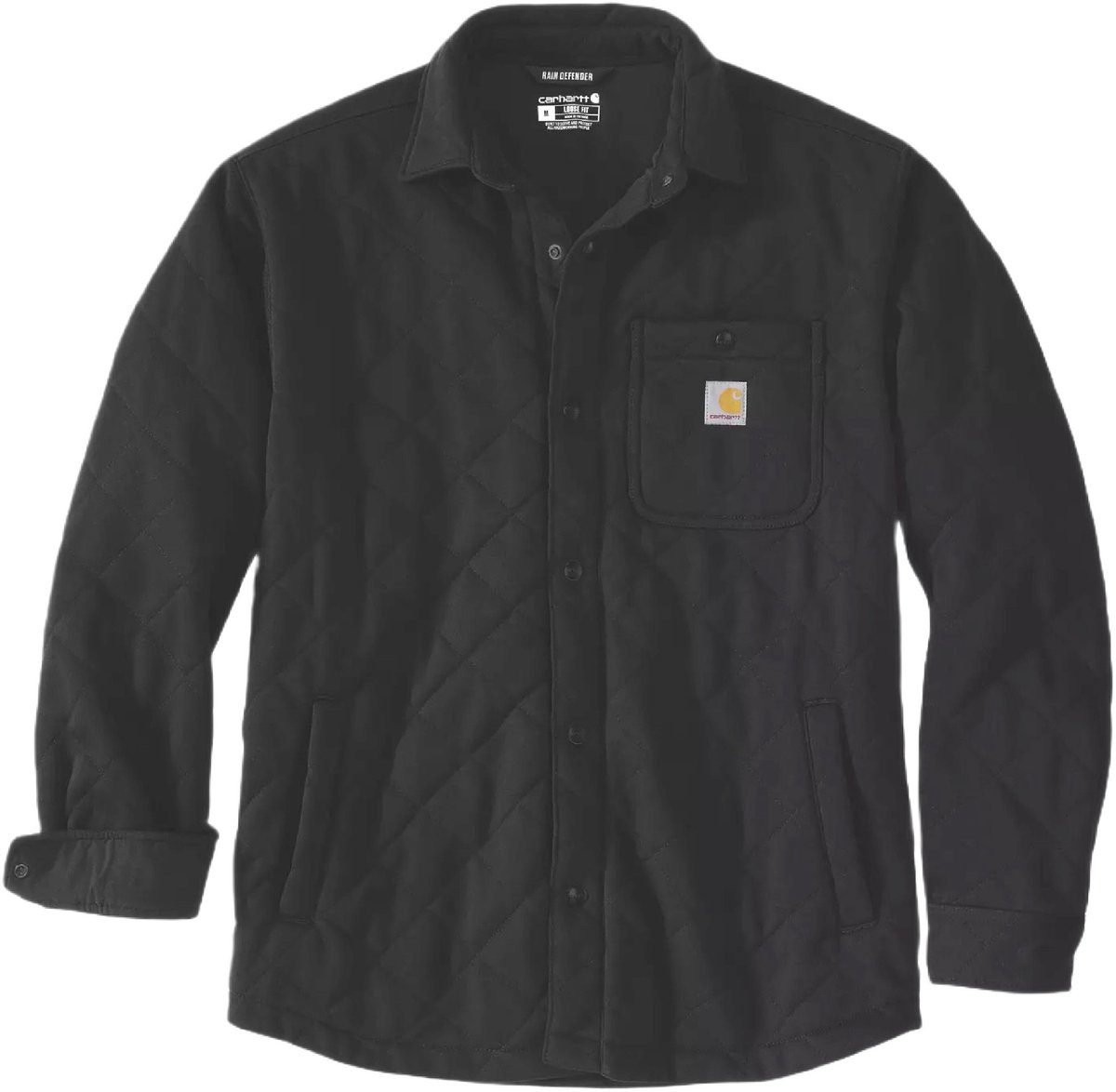 Carhartt Quilted Snap Front Overhemd Met Lange Mouwen XL Man Zwart