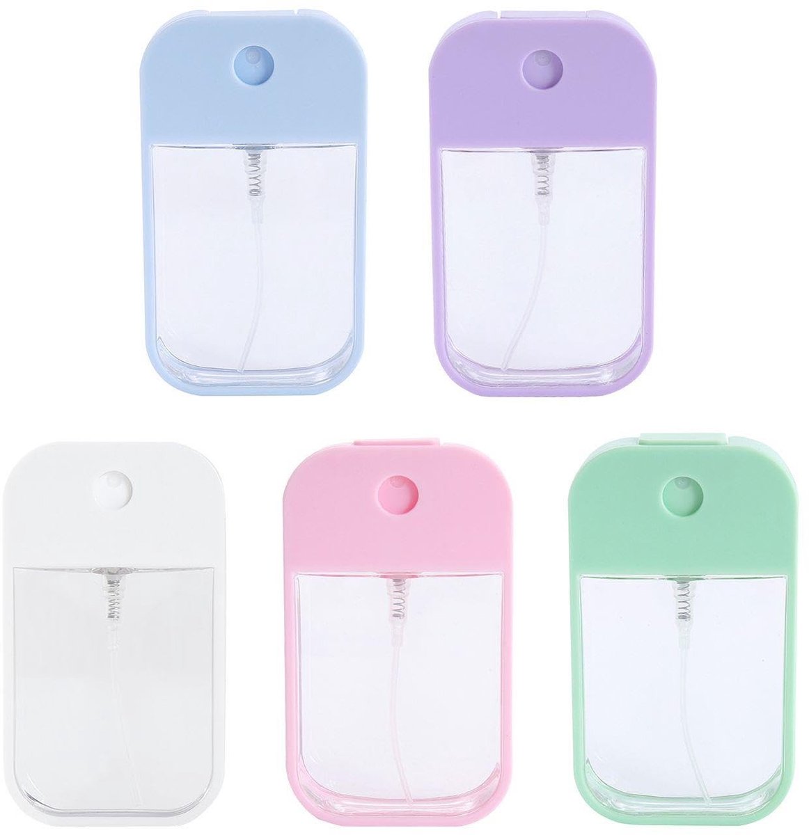 Dailygoods- Spuitfles 5 Stuks - Mini Sprayflacon - Compact Ontwerp - Duurzaam Materiaal - Draagbaar - 58x102 Mm - Mini Spray