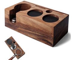 Dailygoods - Tamperstation van Walnoothout met Siliconen Kussens