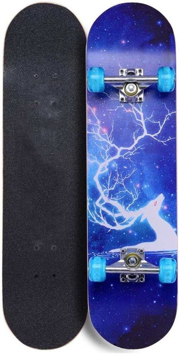 Complete Skateboard Cruiser Board Buiten Spelen Knipperende Wielen 31 inch Flash Wheel