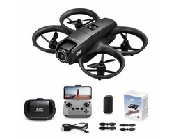 Velmio Drone Dual 8K D16 – Mini Drone met Camera – Drone – Obstakelvermijding – 180 ° Verstelbare GPS-positionering – 15000 M – Zwart