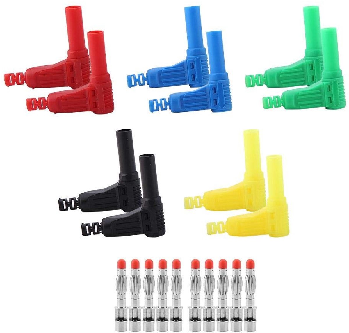 VT Goods - Bananenstekker - 10 stuks - Flexibel gebruik - Zwart - Kabelconnector - Geschikt voor 4 mm kabeldiameter - Ideaal voor hobbyisten en prof...