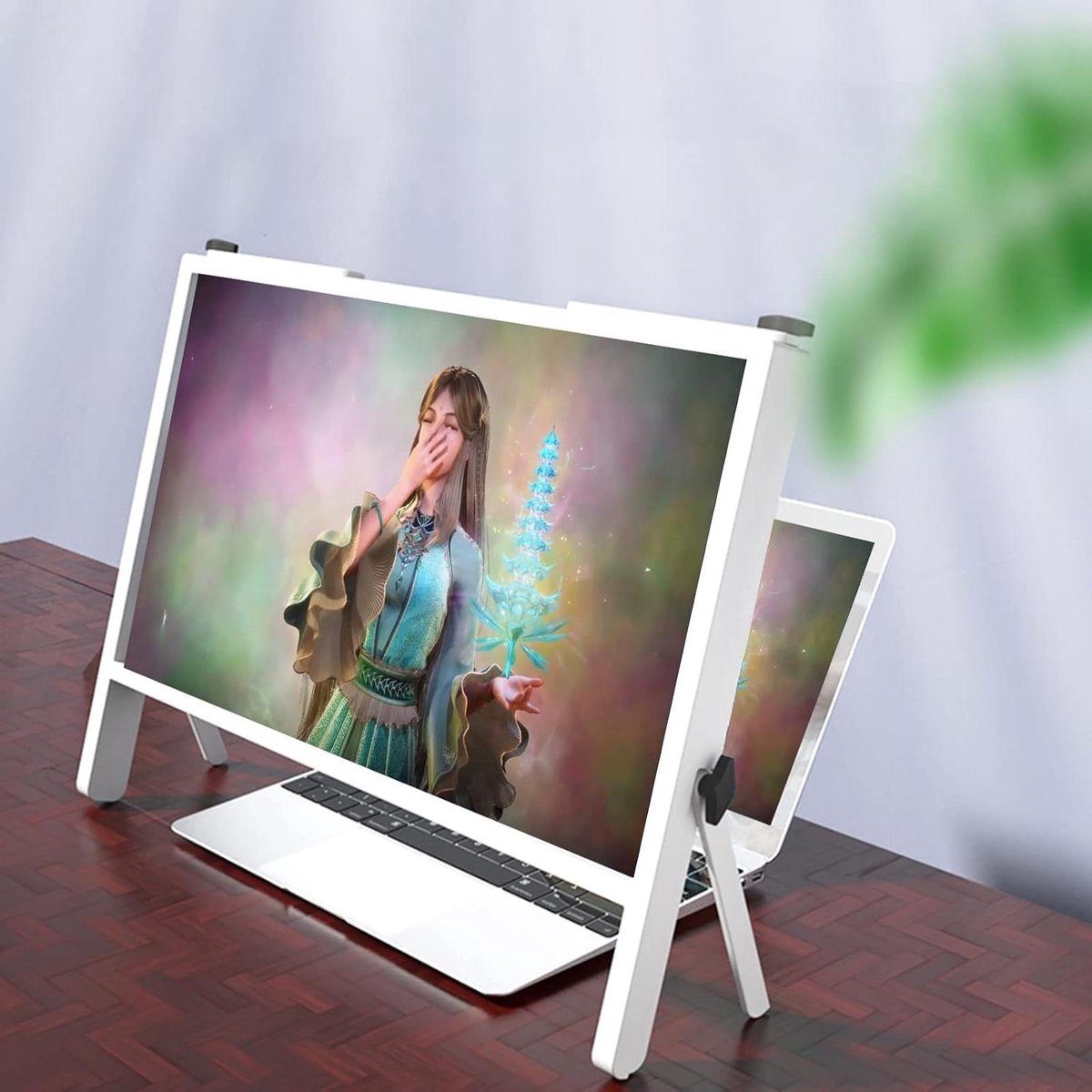 Schermvergroter Laptop - Vergrootglas Scherm - Films Kijken - Anti Blauw Licht - 21 inch - Houtkleur