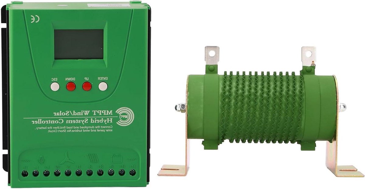 Hybride Laadregelaar - Energiebeheer - Systemen Opladen - MPPT Technologie - 12V 24V - Groen