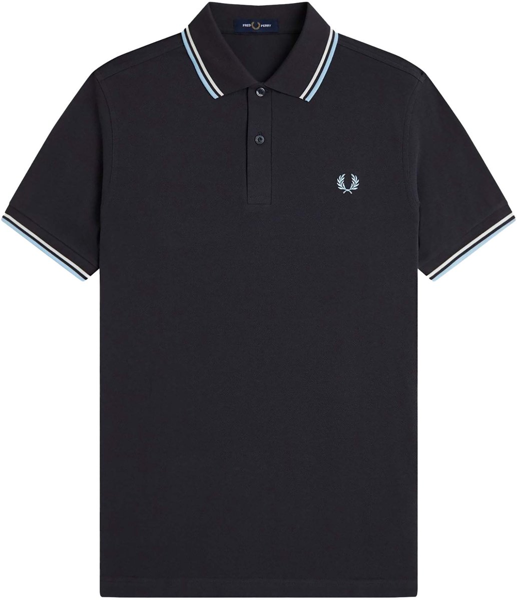 Polo Fredperry Fp Twin Tipped Fred Perry Shirt Fashion Wear Volwassen Grijs