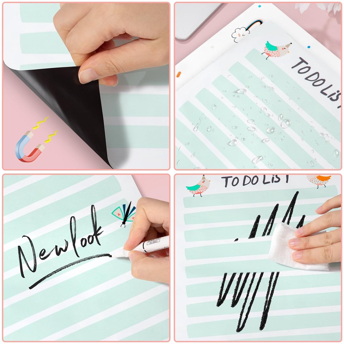 Magnetische to-do-lijst - praktische dagplanner voor koelkast - 1 stuk - groen - A4 — cadeau in Kalenders & Planners - foto 5