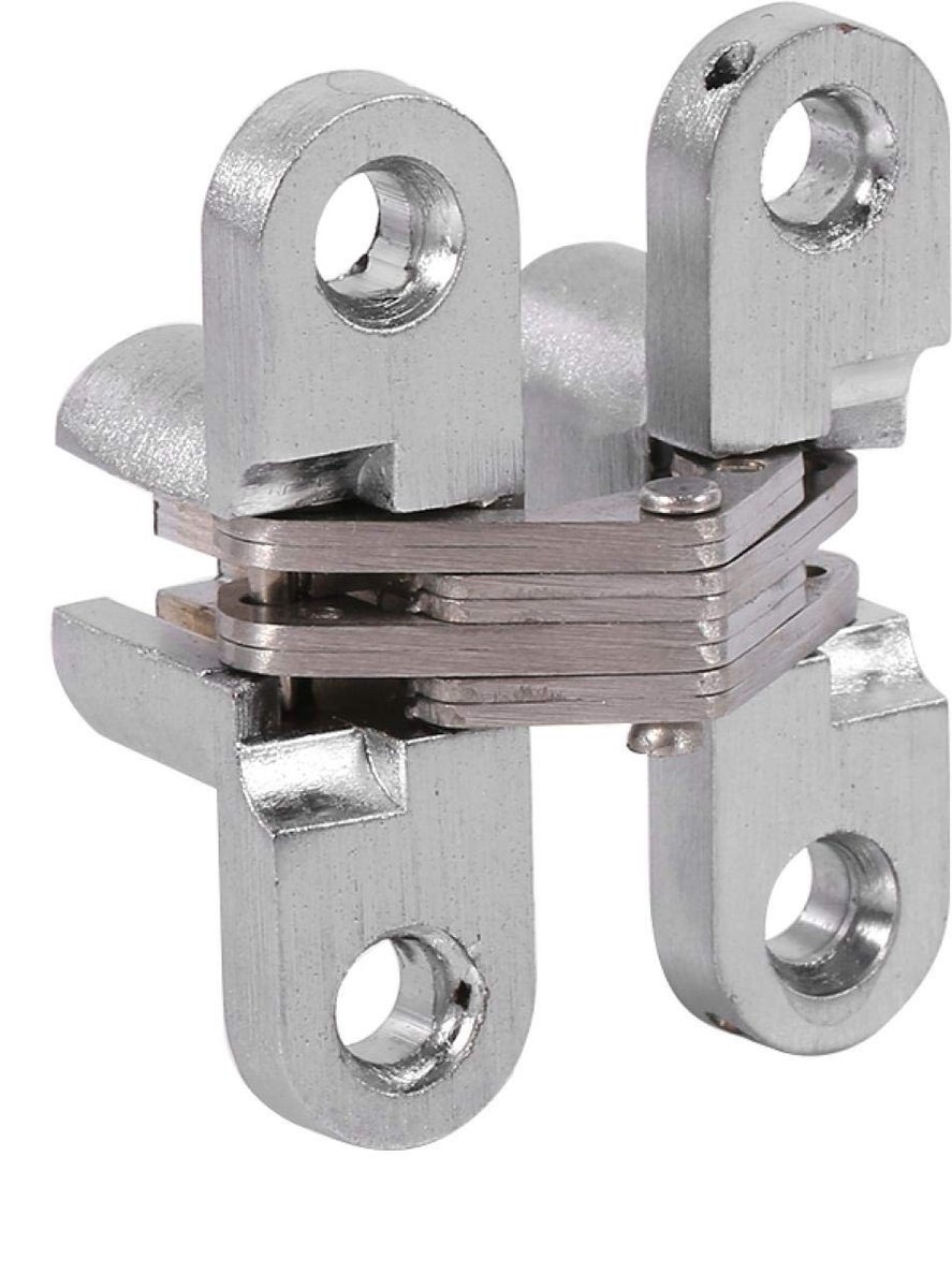 Dailygoods- Verborgen Scharnier 180 Graden - Zinklegering - Scharnieren voor Kast - Vouwdeur - Geluidsloos - Duurzaam Materiaal - Deurscharnier