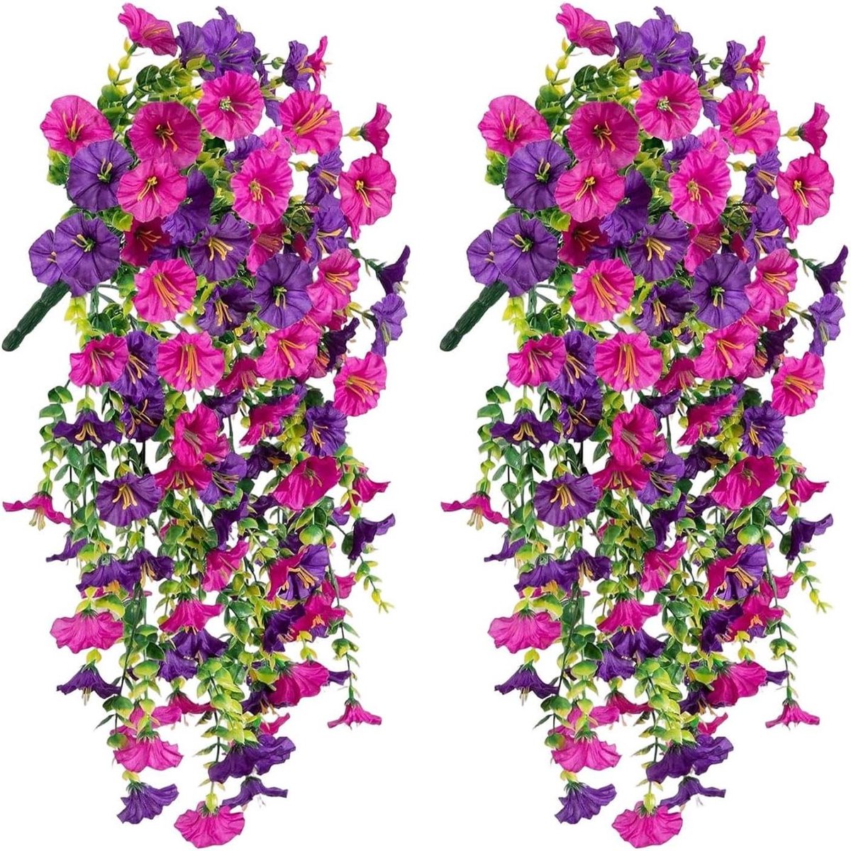 Kunstplanten Hangend - Nep Bloemen - Buiten Decoratie - UV Bestendig - 75 cm - Meerkleurig