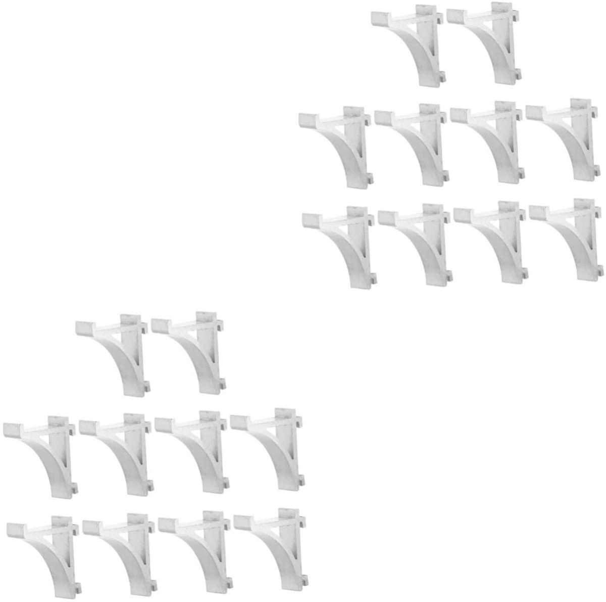 Mini Planken Clips - Vriesrek Haken - Koelkast Organiseren - Verstelbaar Ontwerp - 20 Stuks - Zilver