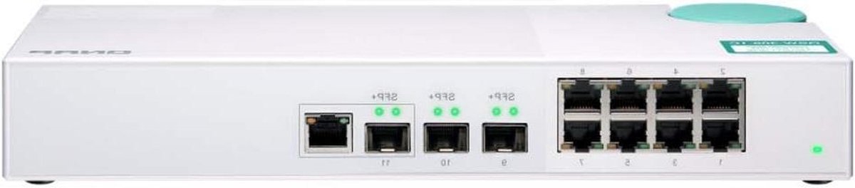 Netwerk Switch - Poorten Switch - Hoge Snelheid Netwerk - Combipoort SFP+/RJ45 - 8 Poorten - Zwart