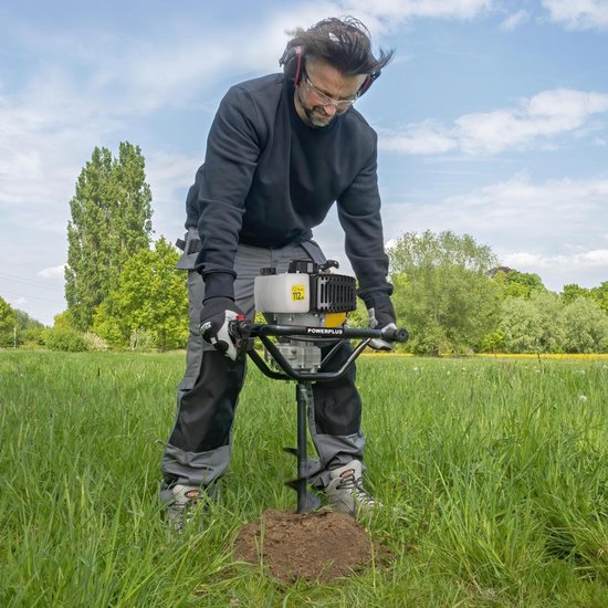 Powerplus Benzine grondboor POWXG50552 - 52 cc, 800 mm boorlengte, 1.2 L tankinhoud, met boor 100 mm van Powerplus — afbeelding 4