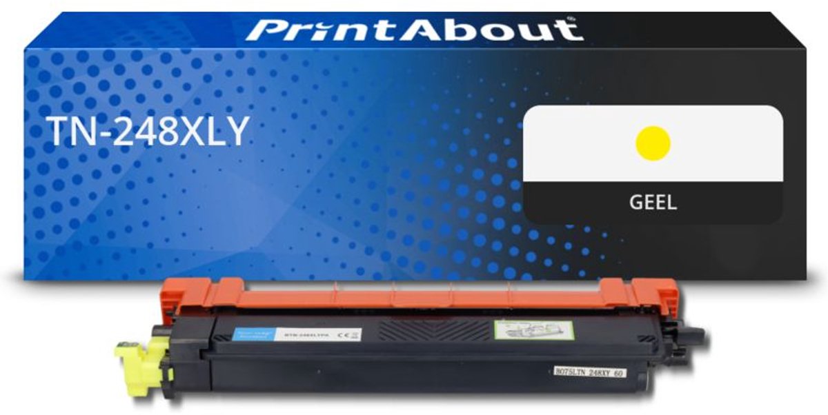 PrintAbout huismerk Toner TN-248XLY Geel Hoge capaciteit geschikt voor Brother