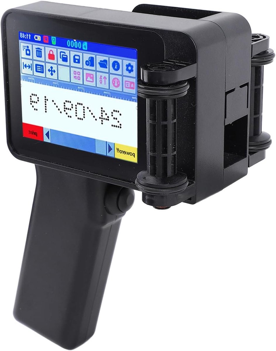 Handheld Inkjet Printer - Mobiele Printer - Labels Printen - HD Touchscreen - 4.3 Inch Scherm - Zwart