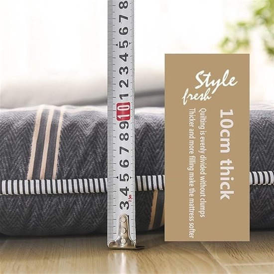 Vloermatras Futonmatras - Opvouwbaar slaapbed - Comfortabel slapen - Traagschuim vulling - 100x200cm - A — afbeelding 5