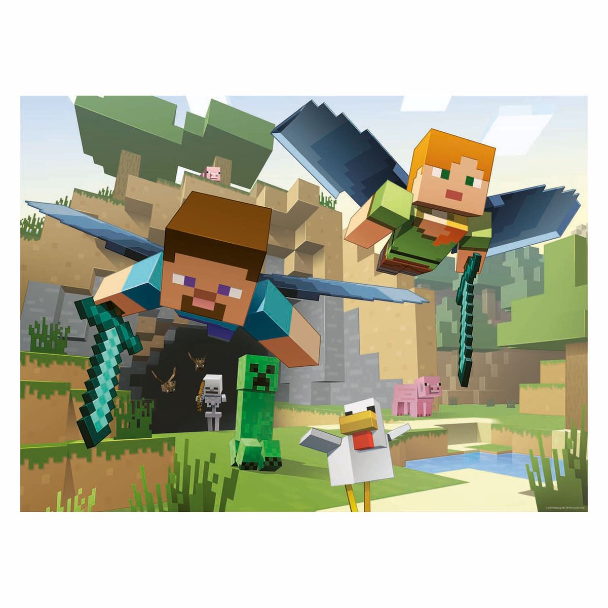 Ravensburger puzzel Minecraft avontuur 200 XXL stukjes kinderen. — afbeelding 2