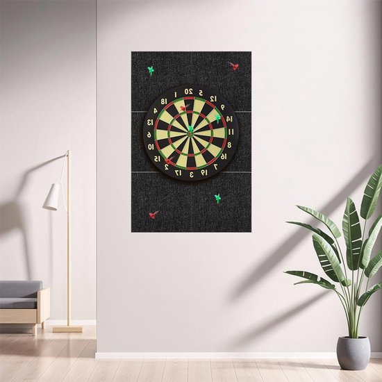 Dartbord Wandbescherming van Vilt, Zelfklevende Rand, Ideaal voor Thuis, Club en Buitenactiviteiten, 30x30 cm met Kurk Achterkant — afbeelding 3