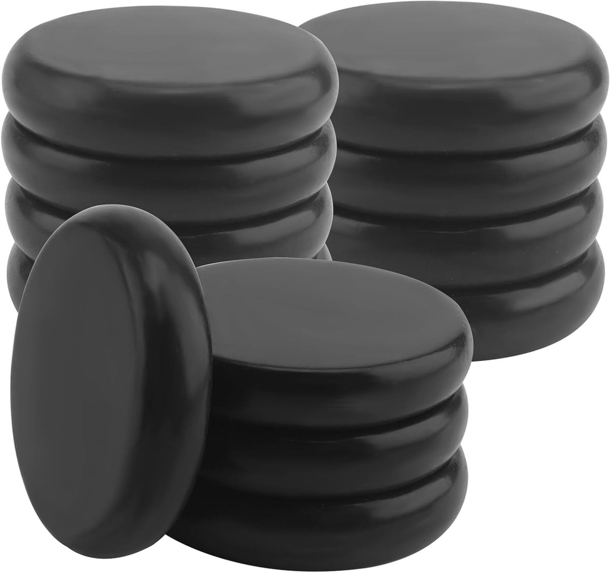 Complete Set van 12 Basalt Hot Stones voor Massage, Spa en Ontspanning - Ideaal voor Therapeutische Behandelingen en Stressverlichting