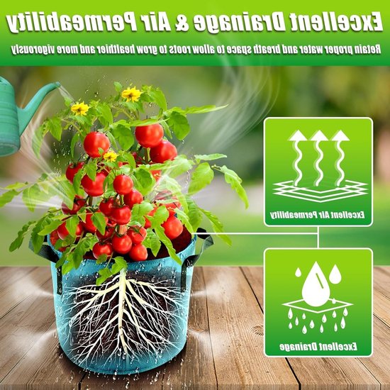 Solidchoice - Set van 7 Plant Groeiende Zakken van 15 Gallon — afbeelding 5