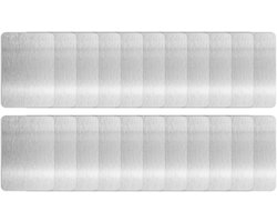 Set van 50 Aluminium Legering Visitekaarten 86 x 54 mm, Gegraveerde Metalen Kaarten voor Bedrijven, DIY Cadeaukaarten en Klanten