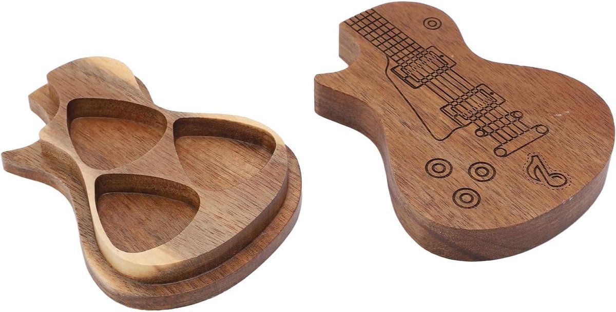 Houten Opbergdoos voor Gitaar Plectrums - Stevige en Gladde Plectrumhouder
